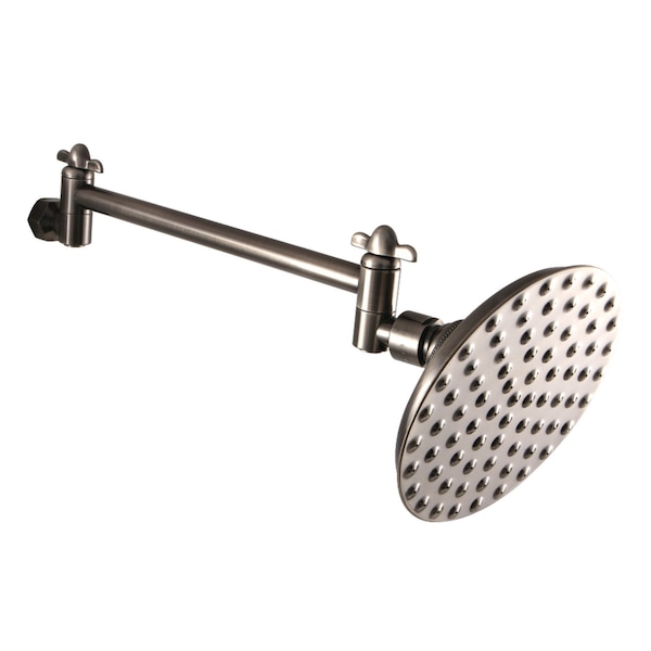 Kingston Brass CK135K4 5" Showerhead with High Low Adjustable Arm, Black Stainless CK135K4 - main